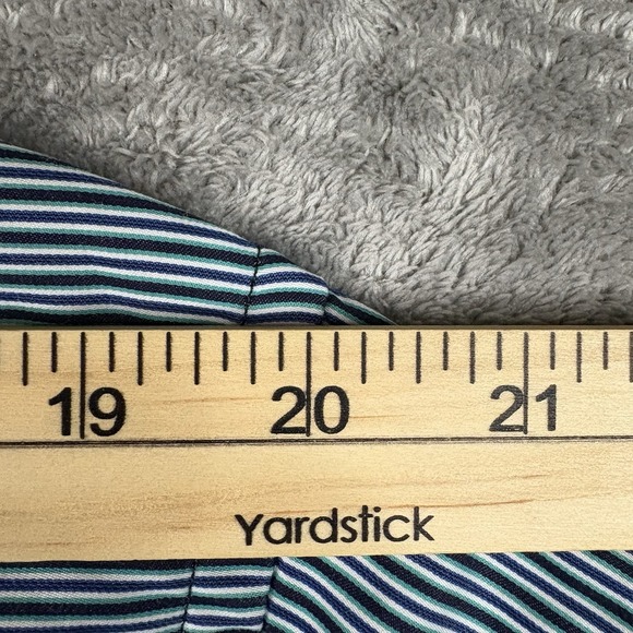 Ermenegildo Zegna Men's 2XL Blue/Green Striped LS Made in Italy SEE DESCRIPTION - Picture 15 of 16